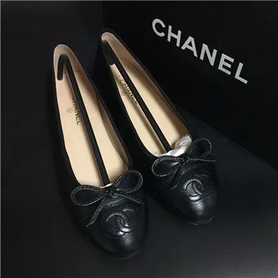 CHANEL Shallow mouth flat shoes Women--078